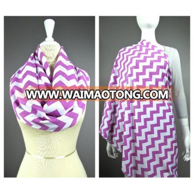 Fashion Chevron Nursing Breastfeeding Cover Scarf