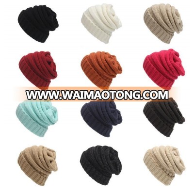 Stock Winter Women Fashion Knitted Beanie