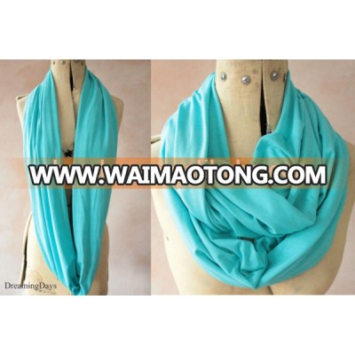 Fashion Jersey plain wholesale infinity scarf