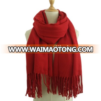 Stock Plain Pashmina Tassel Scarf