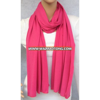 Fashion plain wholesale jersey scarf