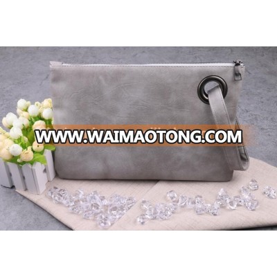 Fashion solid women's clutch bag leather women envelope bag clutch