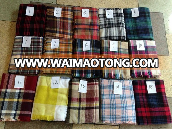 Multi Color wholesale plaid scarf