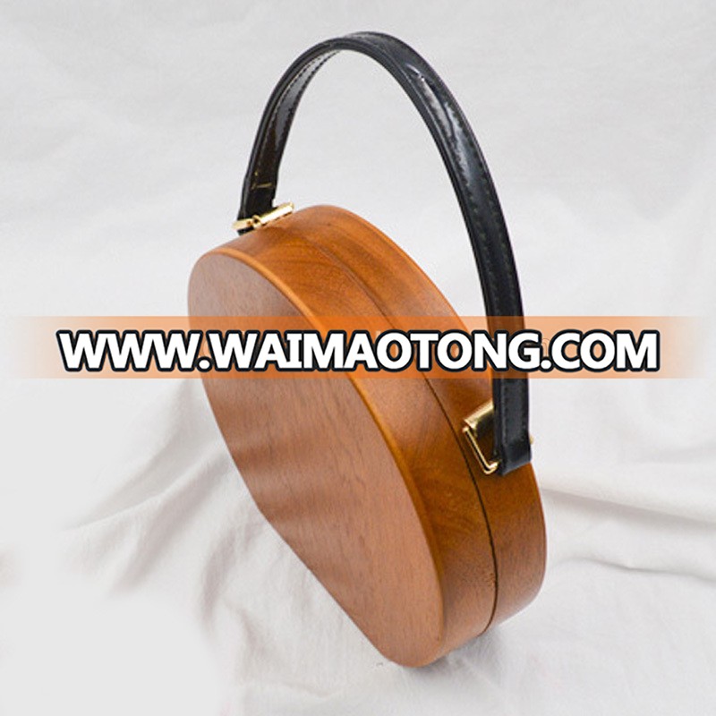 OXGIFT China Wholesale Factory Price Amazon fashion women clutch hand wood bag woman